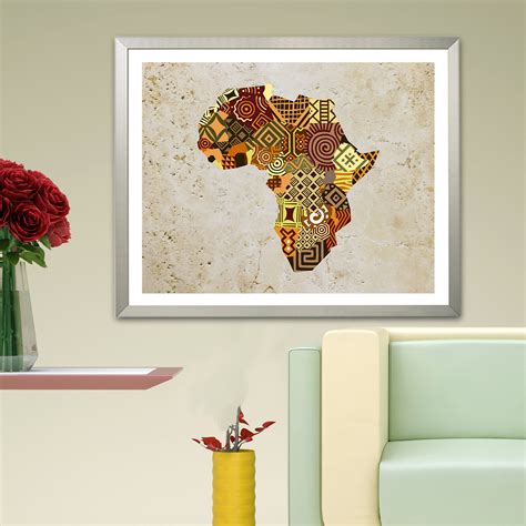 African Map Art African Print Map Decor African Wall Art Etsy Canada