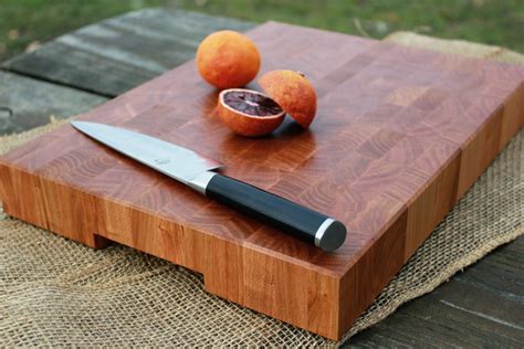 Handmade Butcher Block Cutting Board Cherry End Grain With