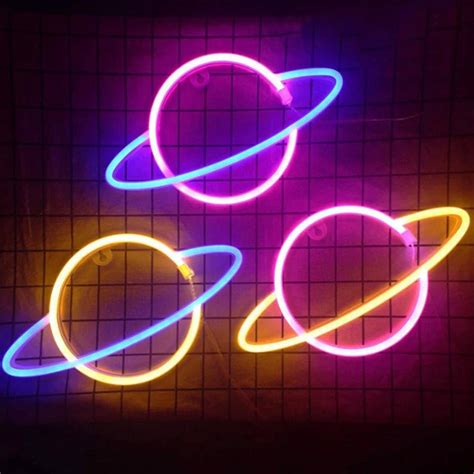 Saturn Planet Neon Light sign LED Sign Lights for Wall Mount | Etsy