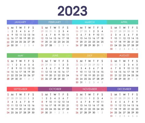 Plantilla Simple De Diseño De Calendario 2023 Vector Premium