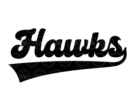 Hawks Baseball Svg Go Hawks Svg Retro Sports Jersey Font Etsy