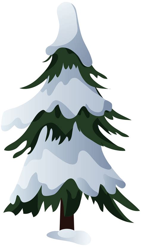 Watercolor Snowy Christmas Tree Clipart Winter 1626424 Clip Art