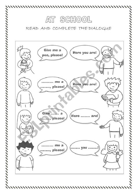 Writing A Dialogue Esl Worksheet By Salva1964 Complete The Dialogue