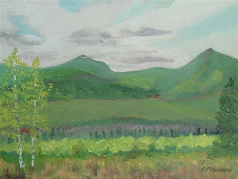 Mckenzie Mt Range From Harriotsville Cemetary Painting By Robert P