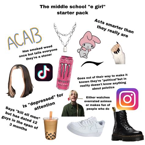 Pretty Much Every Middle School Girl Starter Pack Rstarterpacks