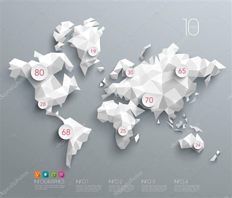 Abstract Vector Polygonal World Map Stock Vector Image By ©yienkeat