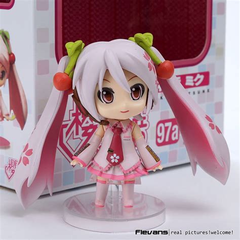 free shipping cute 4 nendoroid vocaloid hatsune miku sakura pink set pvc action figure model