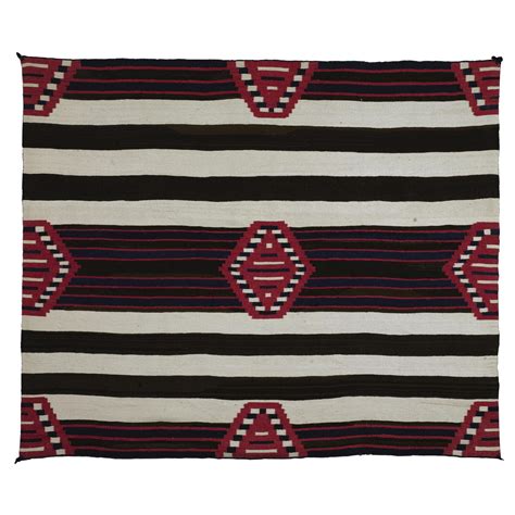 Classic Navajo Blanket With Chiefs Third Phase Pattern Navajo Art