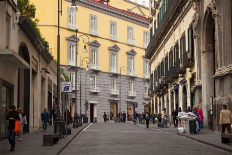 Naples Italy October 31 2015 View Of The Old Historical Buildings