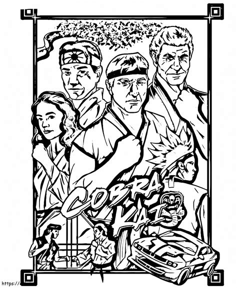 Characters From Cobra Kai 1 coloring page