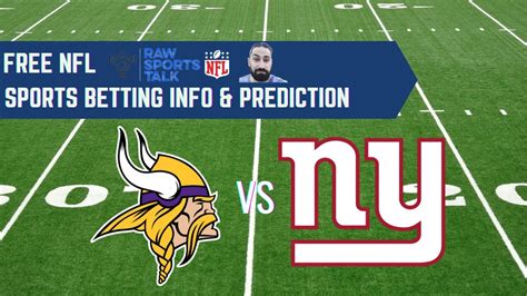 Minnesota Vikings VS New York Giants NFC Wild Card FREE NFL Sports Betting Info Prediction