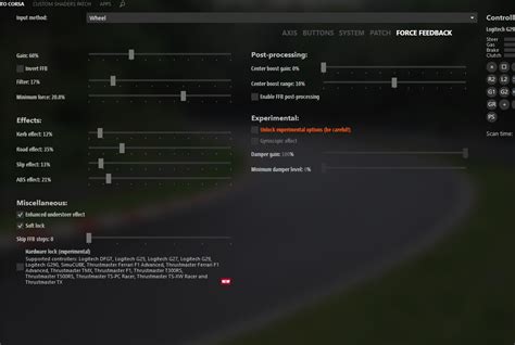 OK FFB Settings G29 What To Change R Assettocorsa