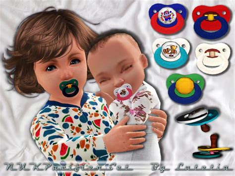 Lutetias Nuk Pacifier Set Sims Baby Sims 4 Toddler Sims 4 Children