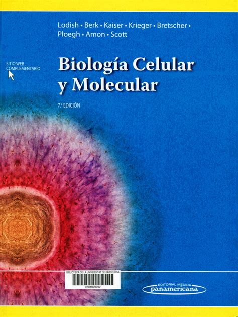 Biología Celular Y Molecular 7a Edición Harvey Lodish Et Al