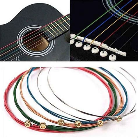 Rainbow Guitar Strings Metal E A 6x 355 Set Acoustic Folk Classic