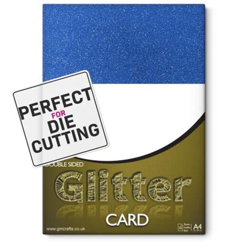 Double Sided Midnight Blue Glitter Card A4 10 Sheets Gm Crafts