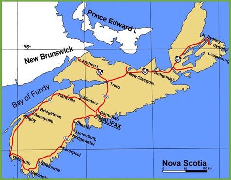 Nova Scotia Maps Canada Maps Of Nova Scotia Ns Printable Map Of