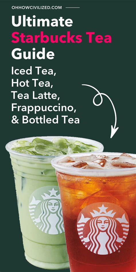 Ultimate Starbucks Tea Guide Iced Tea Hot Tea Tea Latte Frappuccino