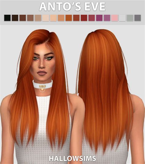 Aveline Hallowsims Anto Eve Retexture 79 Swatches In Hair Styles Vrogue