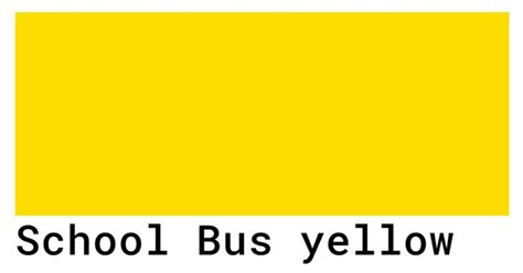 School Bus Yellow Color Codes The Hex Rgb And Cmyk Values That You Need