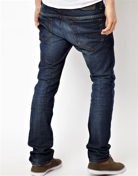 Shop for men's slim fit jeans or skinny fit jeans. Lyst - Diesel Jeans Thavar Slim Fit Dark Wash in Blue for Men