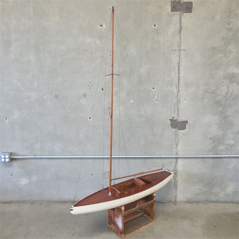 Huge Tall Masted Model Boat In Stand Urbanamericana