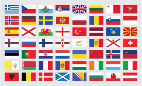 Flags Of Europe Flag Of European Countries 10550233 Vector Art At