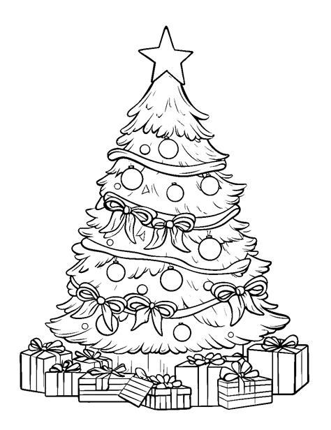 20 Free Christmas Tree Coloring Pages For Kids 2023 Printables