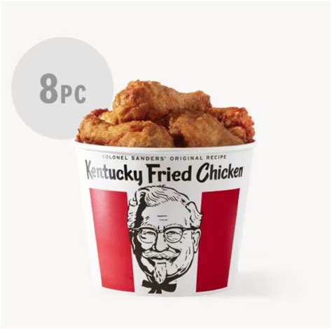 Select KFC Restaurants 8 Piece Fried Chicken Bucket