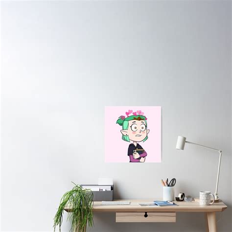 Amity Blight Blushing The Owl House Poster By Diygurugirl Redbubble