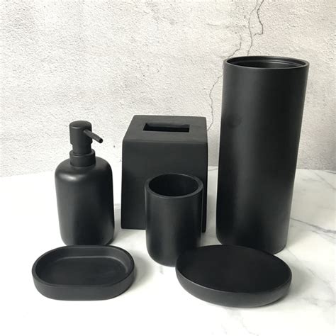 Order online for delivery or click & collect at your nearest bunnings. Luxury Matte Black Hotel Bathroom Decorations Resin ...