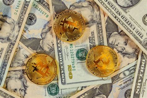 Bitcoins And Dollars Stock Photo Image Of Economic 105997072