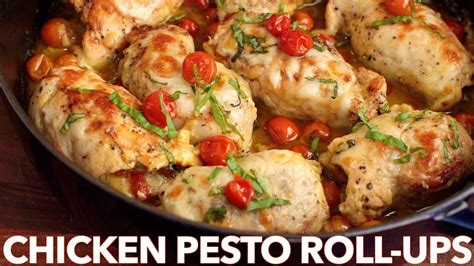 Maybe you would like to learn more about one of these? Chicken Pesto Roll-Ups Recipe - Easy Stuffed Chicken - YouTube