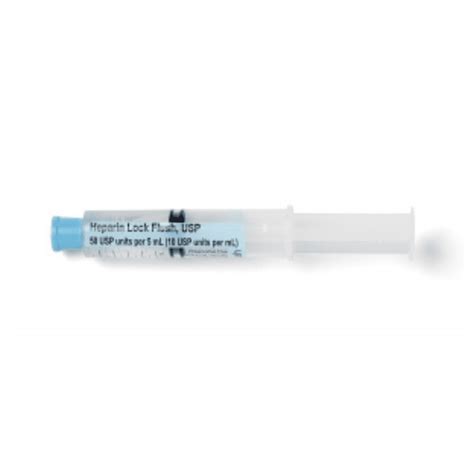 Medline 5ml Prefilled Heparin Flush In 10ml Syringe 10 Uml Right