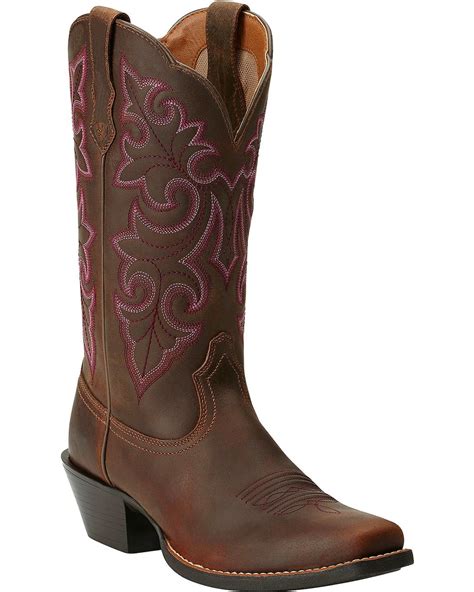 Ariat Women S Round Up Square Toe Western Boots Boot Barn