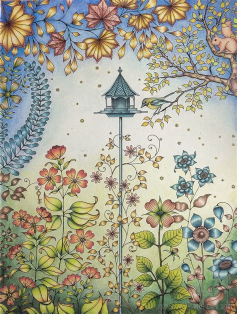 Free summer garden coloring pictures | learning printable. Secret Garden Artist's Ed. Coloured by Morena Vajak ‪#‎johannabasford‬ #myCreativeEscape ...