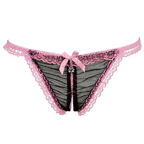 Underwear Photno Hot Women Lace Crotchless G String Underwear Thongs Panties Lingerie N Free