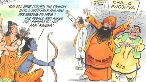 In This Ayodhya Cartoon Lord Ram Is Not Happy With The Bjp Raj