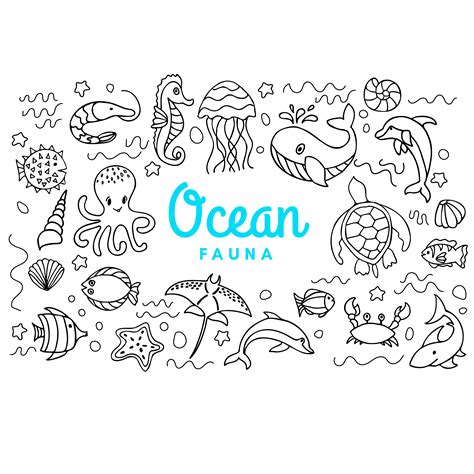 Ocean Underwater Doodle Art