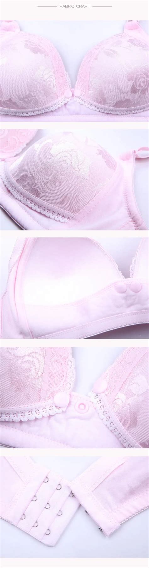 Cheap Front Open Breast Feeding Bras Lace Maternity Nursing Bra Top Smooth Soft Pregnant Woman