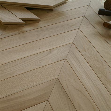 18 French Chevron Parquet Flooring Natural Solid Oak Unfinished