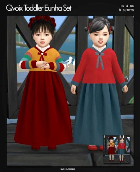 Toddler Korean Hanbok Set For The Sims 4 Spring4sims Sims 4 Toddler