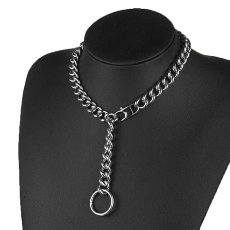 Womens Sex Appeal Necklace 316lstainless Steel Silver Tone High Quality Cuban Curb Chain