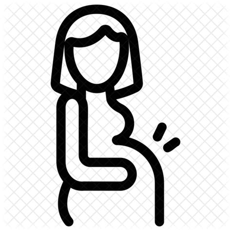 Pregnant Woman Icon Download In Line Style