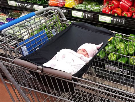 Check out this shopping cart hammock by binxy! Amazon.com : Binxy Baby Shopping Cart Hammock (Black ...