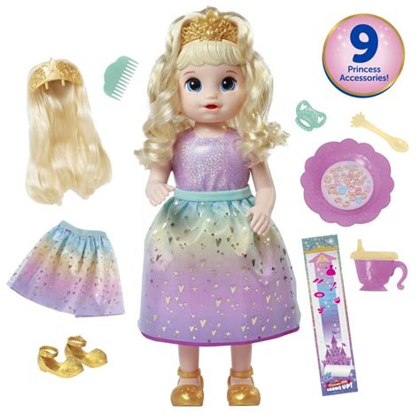 Baby Alive Princess Ellie Grows Up Doll 18 Inch Growing Talking Baby