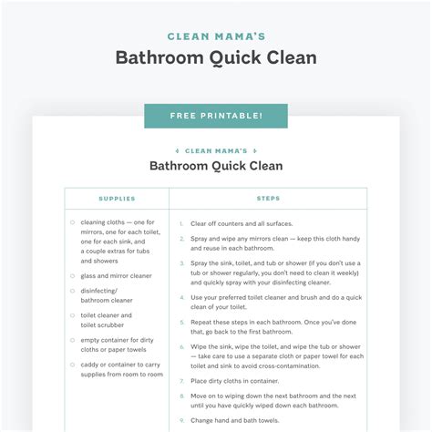 Clean Mamas Bathroom Quick Clean Method Clean Mama