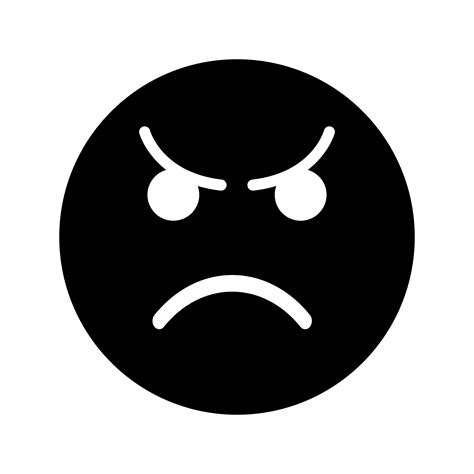 Angry Emoticon Vector Icon 380801 Vector Art At Vecteezy