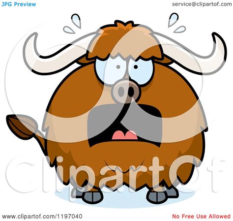 Cartoon Of A Scared Chubby Ox Royalty Free Vector Clipart By Cory