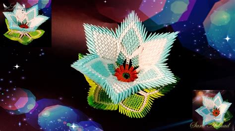 How To Make 3d Origami Flower 6 Youtube
